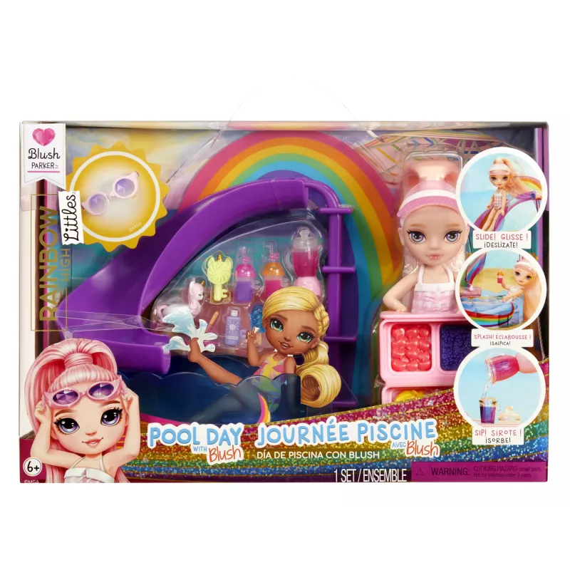 Rainbow High Little Pool Day with Blush Playset, Fashion doll, Female, 4 yr(s), 140 mm, Multicolour