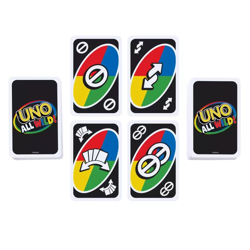 Card game MATTEL Games UNO All Wild — family card game, recommended age 7+
