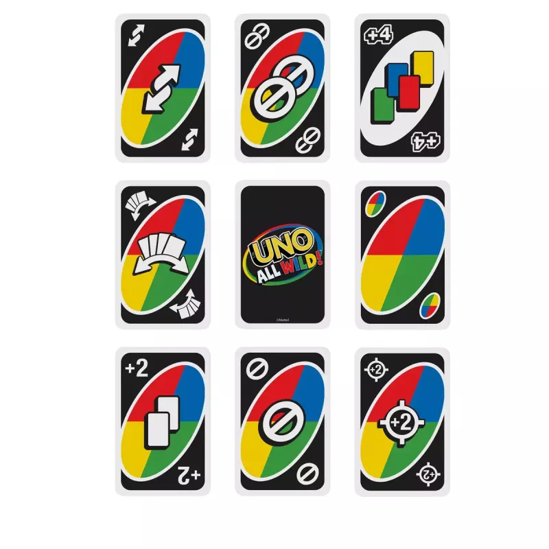 Card game MATTEL Games UNO All Wild — family card game, recommended age 7+