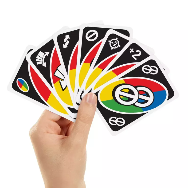 Card game MATTEL Games UNO All Wild — family card game, recommended age 7+
