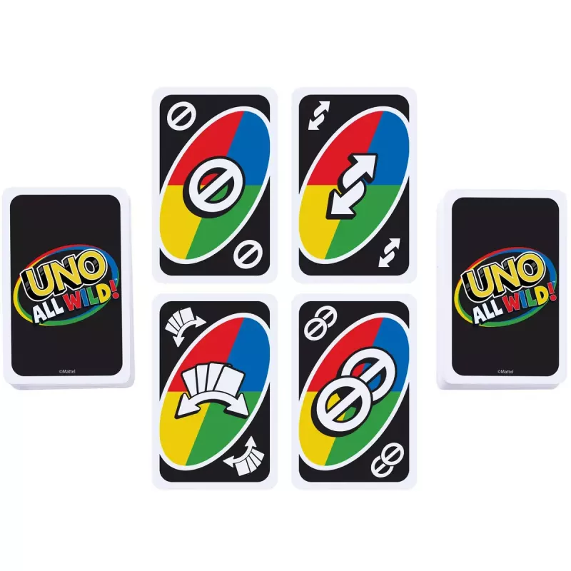Card game MATTEL Games UNO All Wild — family card game, recommended age 7+