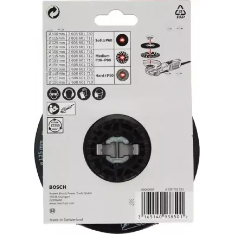 Bosch 2 608 601 711 angle grinder accessory Backing pad