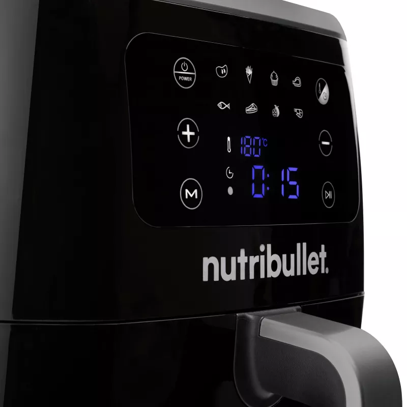 Hot air fryer NUTRIBULLET XXL Digital Air Fryer 7 L 1800 W Black, 8 programs, touch control