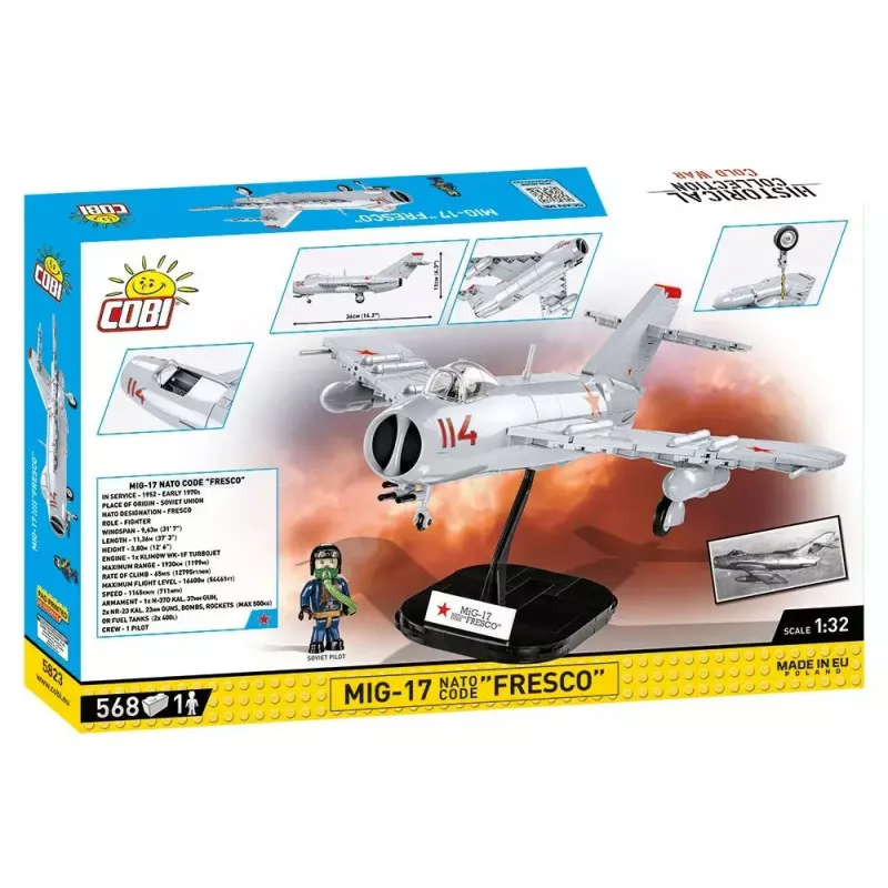 Construction Toy Cobi MiG-17 NATO Code Fresco model 5823 – brick set by Cobi