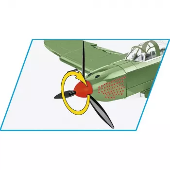 Construction Toy Cobi Bell P-39Q Airacobra Olive Green model set by Cobi