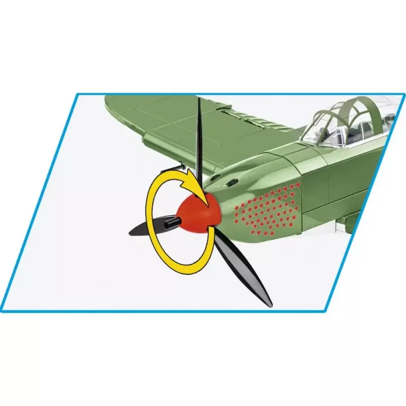 Construction Toy Cobi Bell P-39Q Airacobra Olive Green model set by Cobi