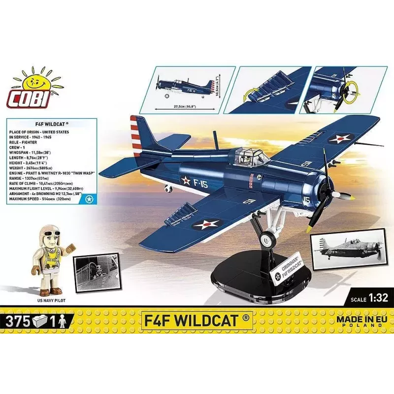 Building blocks COBI F4F Wildcat Northrop Grumman 375 pieces