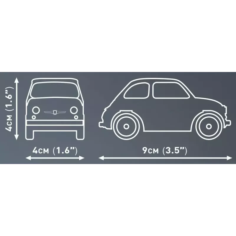 Construction toy Cobi Fiat Abarth 595 model 24514 — scale 1:35, collectible buildable vehicle