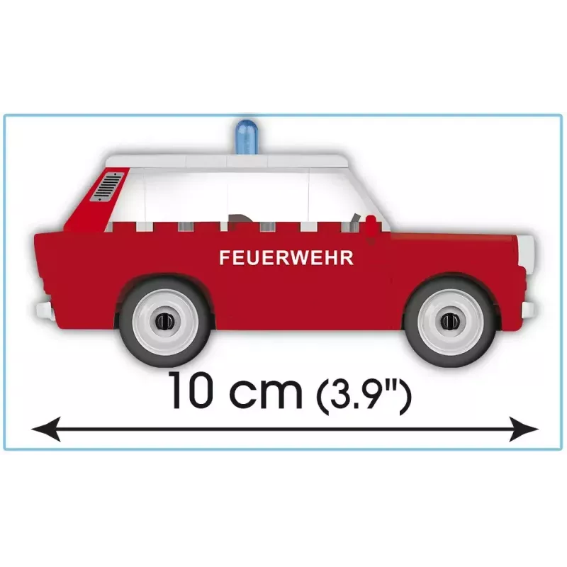Construction toy Cobi Trabant 601 Universal Fire Brigade set model 24555, brick building kit