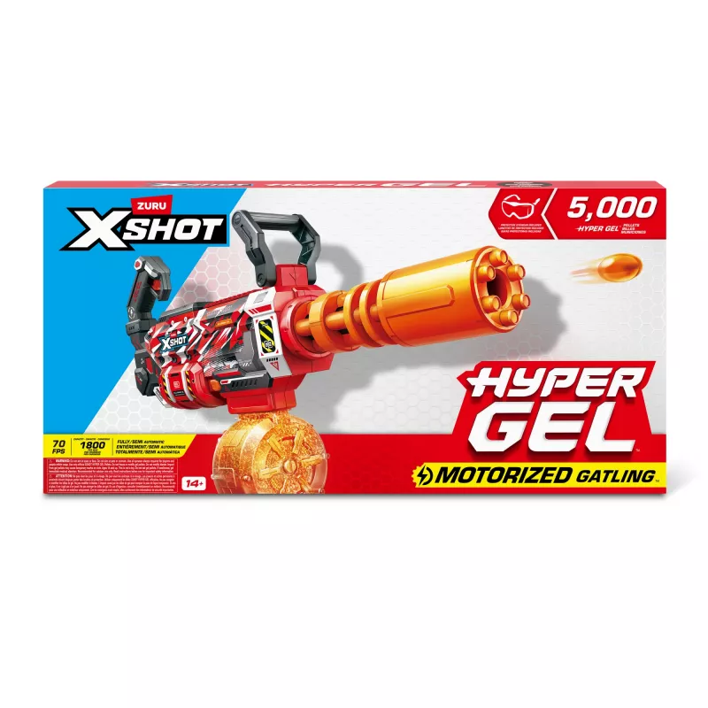 Gel blaster Zuru XSHOT Hyper Gel Gattlin Blaster — rapid-fire toy blaster with rotating barrel