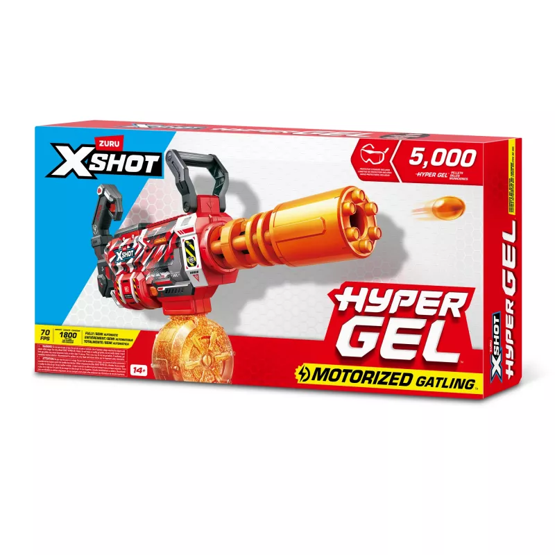 Gel blaster Zuru XSHOT Hyper Gel Gattlin Blaster — rapid-fire toy blaster with rotating barrel
