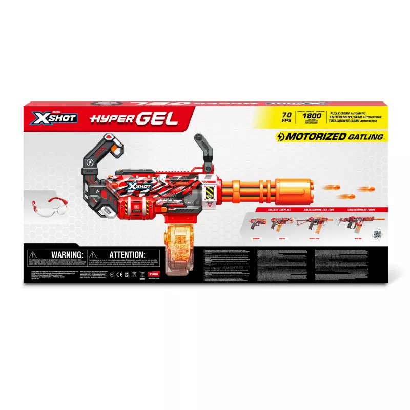 Gel blaster Zuru XSHOT Hyper Gel Gattlin Blaster — rapid-fire toy blaster with rotating barrel
