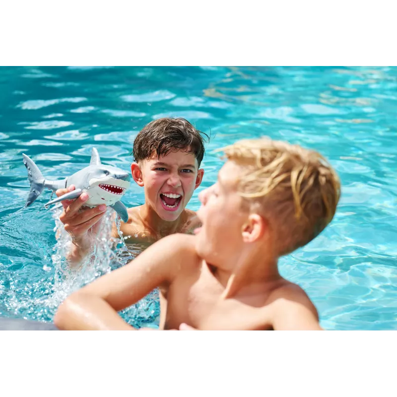 Toy robot shark Zuru Robo Alive Great White Shark 71126 — water play interactive battery-powered figure