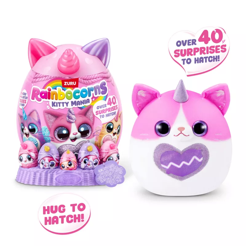 Plush Animal Toy Zuru Rainbocorns Kitty Mania, multicolour, for ages 3+
