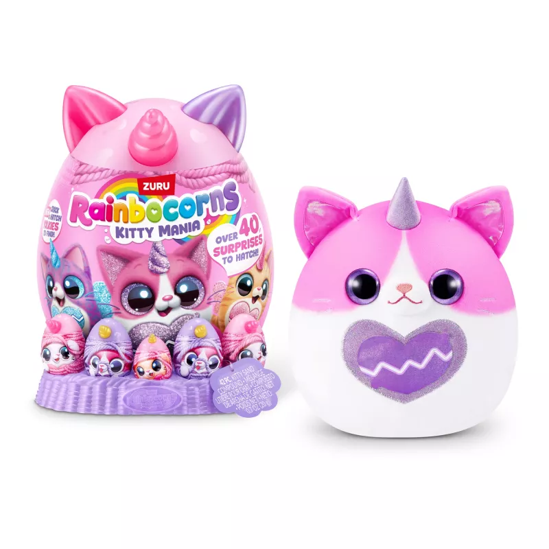 Plush Animal Toy Zuru Rainbocorns Kitty Mania, multicolour, for ages 3+