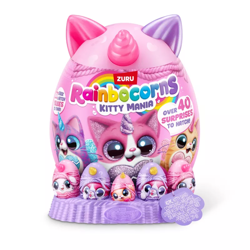 Plush Animal Toy Zuru Rainbocorns Kitty Mania, multicolour, for ages 3+