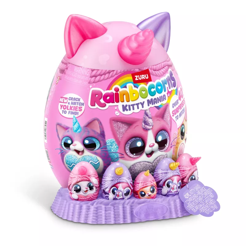 Plush Animal Toy Zuru Rainbocorns Kitty Mania, multicolour, for ages 3+