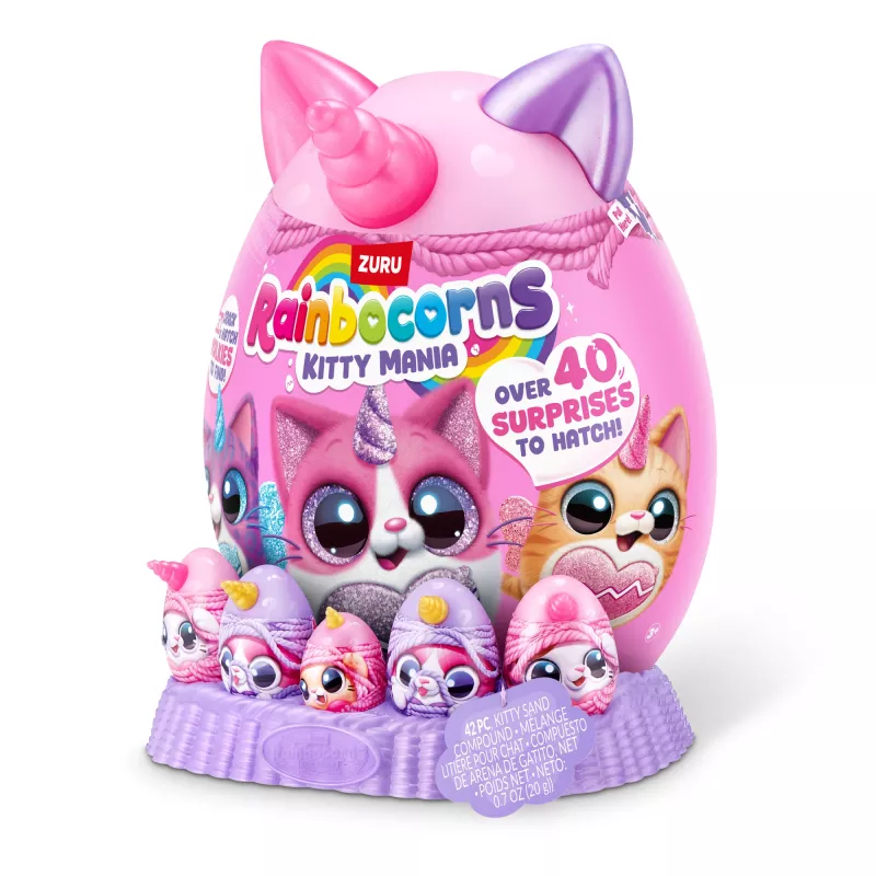 Plush Animal Toy Zuru Rainbocorns Kitty Mania, multicolour, for ages 3+