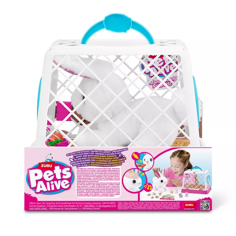 Plush toy Zuru Mama Bunny & Baby Surprise, interactive plush pair, assorted
