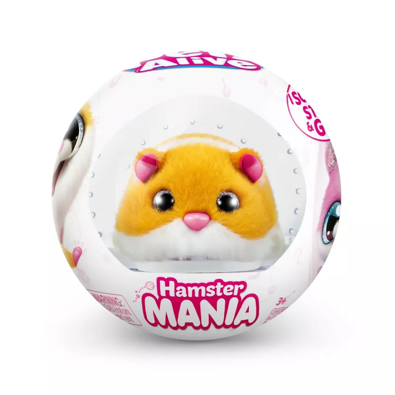 Toy hamster Zuru Pets Alive Hamster Mania — battery-powered interactive hamster, for ages 3+, AAA