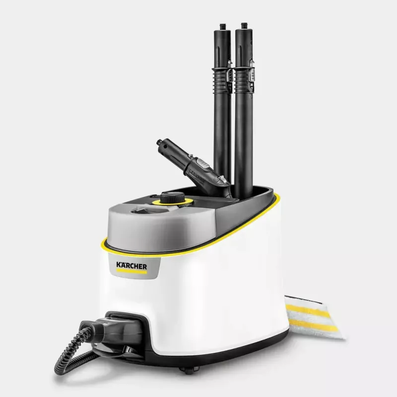 Kärcher SC 4 Deluxe Iron Steam Cleaner, 2250 W, White/Black, with EasyFix Floor Kit and Steam Iron