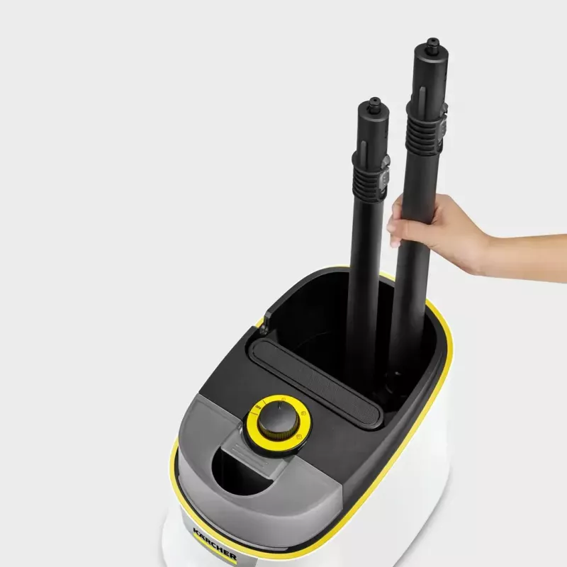 Kärcher SC 4 Deluxe Iron Steam Cleaner, 2250 W, White/Black, with EasyFix Floor Kit and Steam Iron