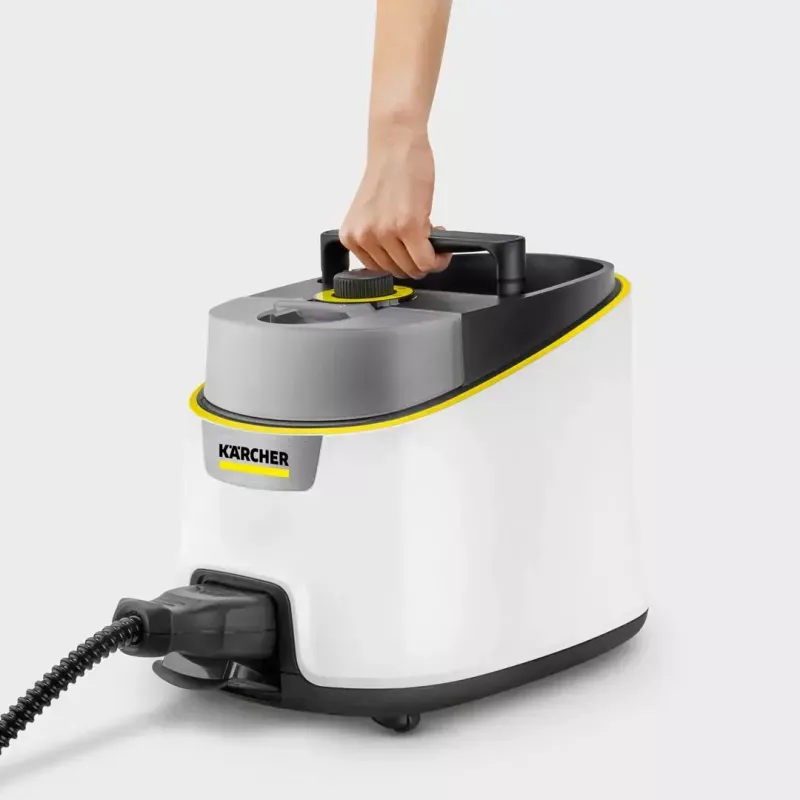 Kärcher SC 4 Deluxe Iron Steam Cleaner, 2250 W, White/Black, with EasyFix Floor Kit and Steam Iron