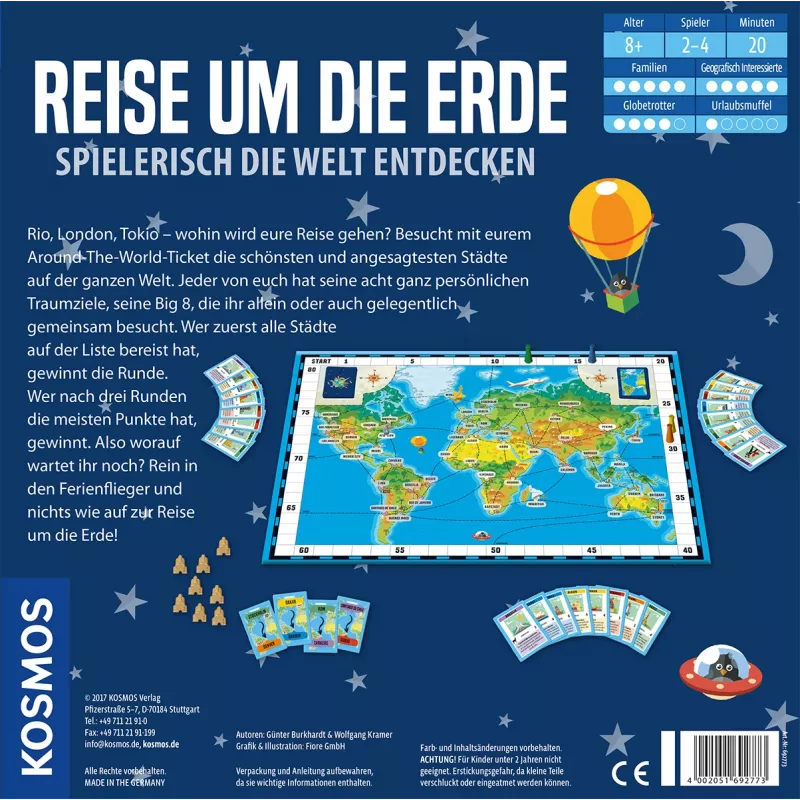 Kosmos Reise um die Erde Spielerisch die Welt entdecken Board game Travel/adventure