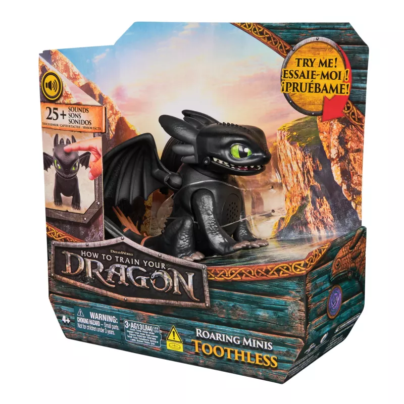 Interactive mini Toothless figure Spinmaster — How to Train Your Dragon, sound effects, model 6074239