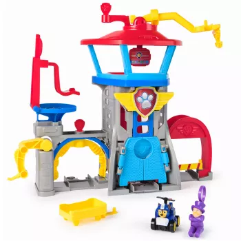 PAW Patrol : Air Rescue, Pup Squad Adventure Bay Airport Playset, with Chase Toy Car & Vehicle Launcher, Kids Toys for Boys and Girls 3+