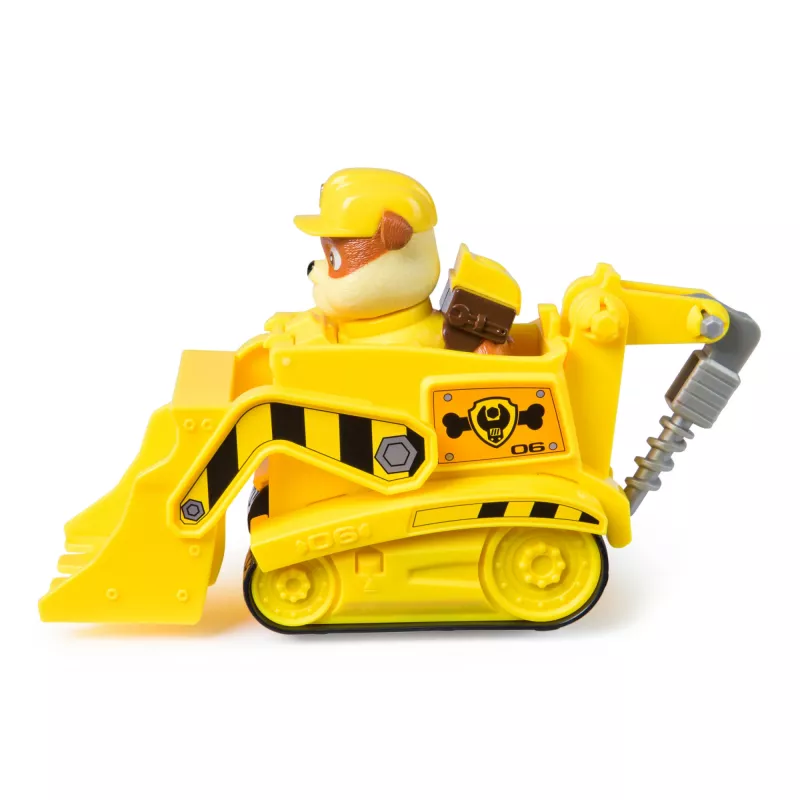 PAW Patrol , Rubble’s Bulldozer Toy Truck with Collectible Action Figure, Sustainably Minded Kids Toys for Boys & Girls Ages 3 and Up