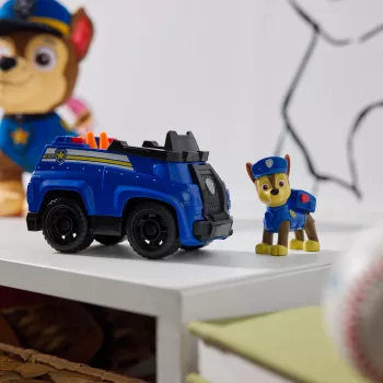 PAW Patrol , Chase’s Patrol Cruiser, Toy Car with Collectible Action Figure, Sustainably Minded Kids Toys for Boys & Girls Ages 3 and Up