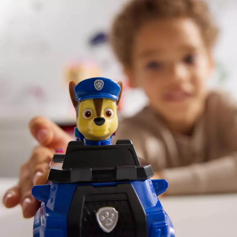 PAW Patrol , Chase’s Patrol Cruiser, Toy Car with Collectible Action Figure, Sustainably Minded Kids Toys for Boys & Girls Ages 3 and Up