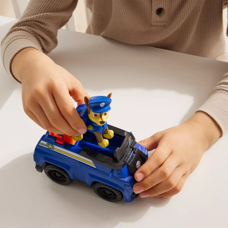 PAW Patrol , Chase’s Patrol Cruiser, Toy Car with Collectible Action Figure, Sustainably Minded Kids Toys for Boys & Girls Ages 3 and Up
