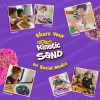 Children's Kinetic Sand Kit Spinmaster Mold n’ Flow 1.5 lb Red & Teal with 3 Tools (Ages 3+)