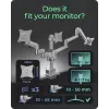 Monitor Mount ICY BOX IB-MS525-T 30 inch Grey Silver Clamp Grommet