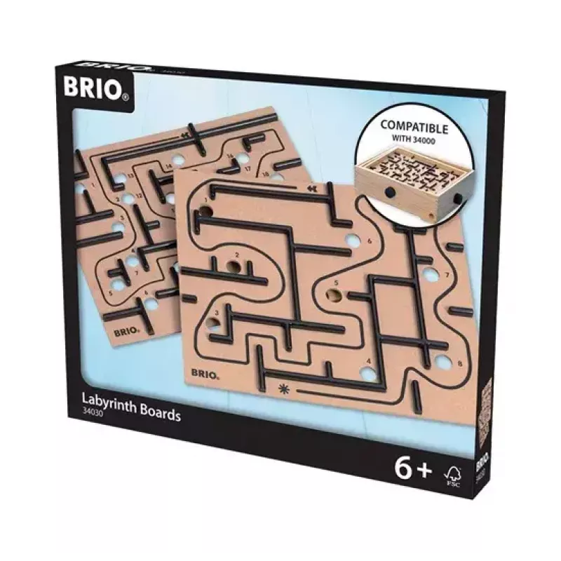 Wooden Labyrinth Board game Ravensburger BRIO Labyrinth Boards, black, 273×228×9 mm, age 6+