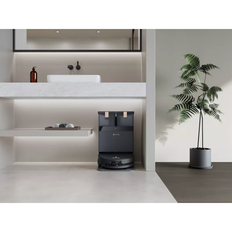 Robot vacuum cleaner Ecovacs Deebot X8 Pro Omni, black, dust-bag 0.22 L, runtime 145 min, Li-Ion 6400 mAh
