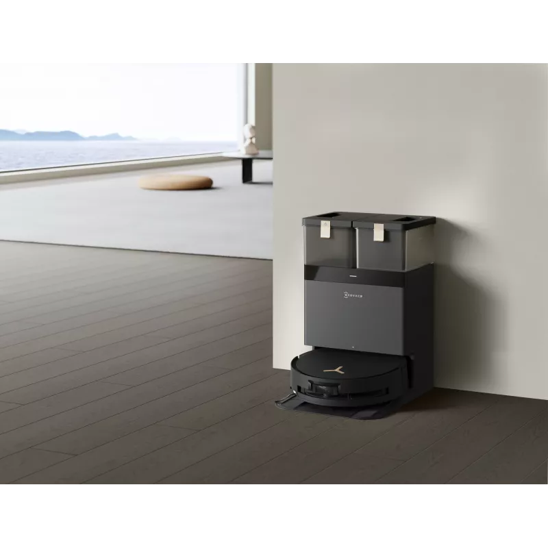 Robot vacuum cleaner Ecovacs Deebot X8 Pro Omni, black, dust-bag 0.22 L, runtime 145 min, Li-Ion 6400 mAh