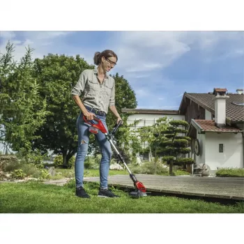 Cordless Lawn Mower and Grass Trimmer Set EINHELL GE-CM 18/30 + GE-CT 18, red/black, Li-ion 4.0Ah