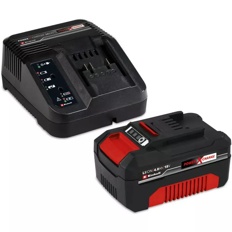 Cordless Lawn Mower and Grass Trimmer Set EINHELL GE-CM 18/30 + GE-CT 18, red/black, Li-ion 4.0Ah