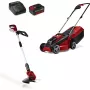Cordless Lawn Mower and Grass Trimmer Set EINHELL GE-CM 18/30 + GE-CT 18, red/black, Li-ion 4.0Ah