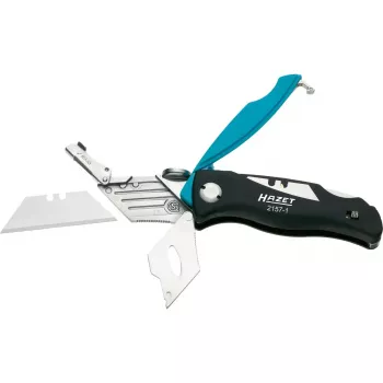 Locking Blade Knife HAZET 2157-1 Black Blue