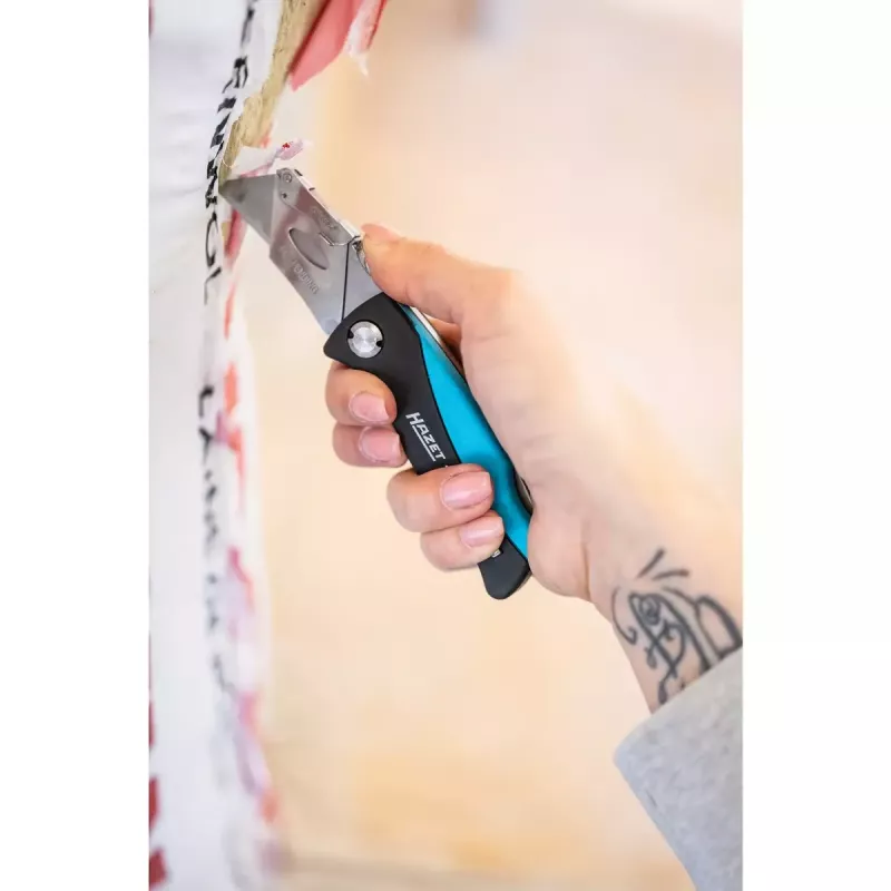 Locking Blade Knife HAZET 2157-1 Black Blue