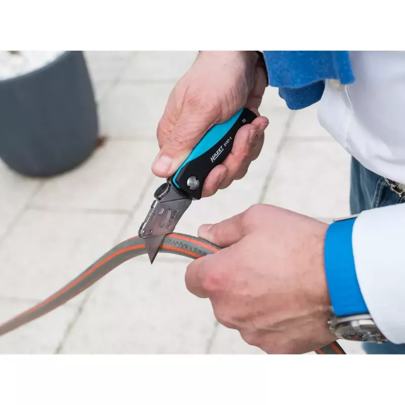 Locking Blade Knife HAZET 2157-1 Black Blue