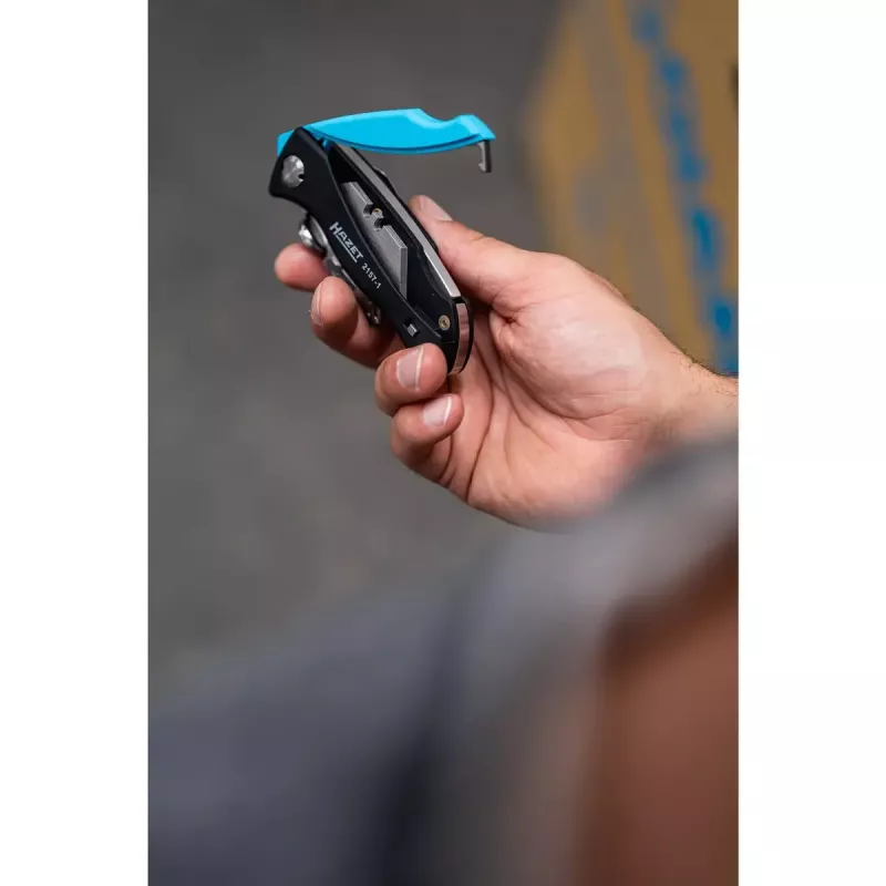 Locking Blade Knife HAZET 2157-1 Black Blue