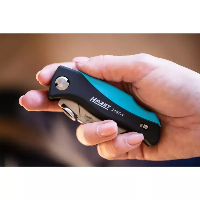 Locking Blade Knife HAZET 2157-1 Black Blue