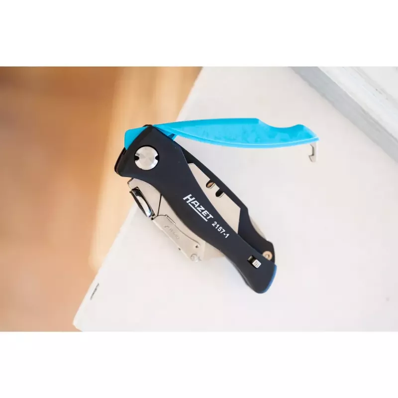 Locking Blade Knife HAZET 2157-1 Black Blue