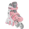 Children's learning skates GLOBBER 2 in 1 size 30–33 pink – adjustable beginner inline/quad set