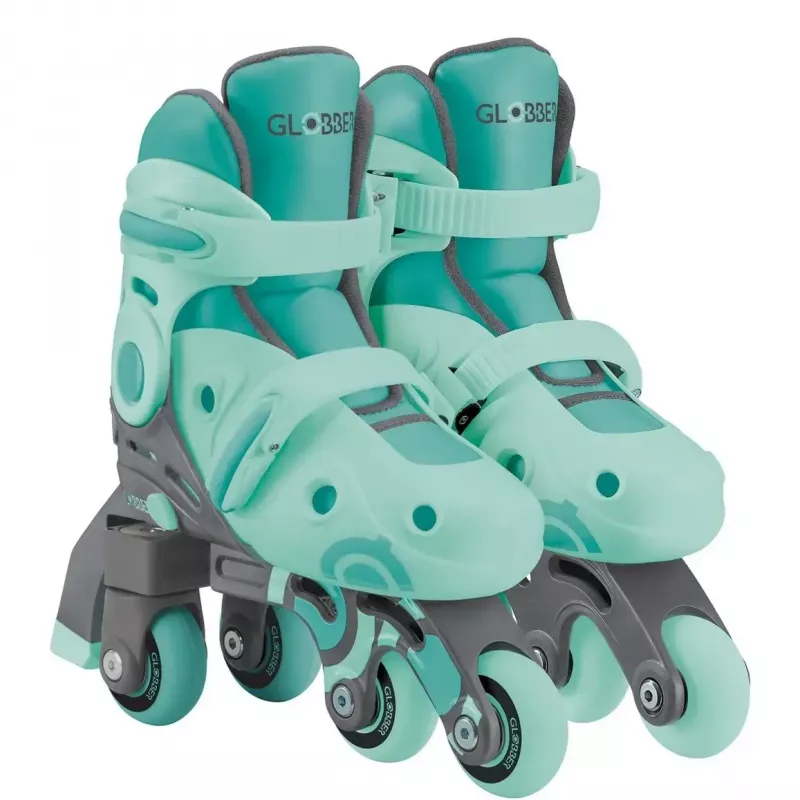 Skates GLOBBER Learning Skates 2 in 1 size 26–29 mint — adjustable children's learning skates